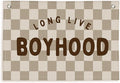 Lacama Boho Long Live Boyhood Boys Room Decor, Boy Nursery Decor, Linen Banner Wall Hanging Canvas Banner Flag Decor for Toddler Boy Room Nursery 30x20 In