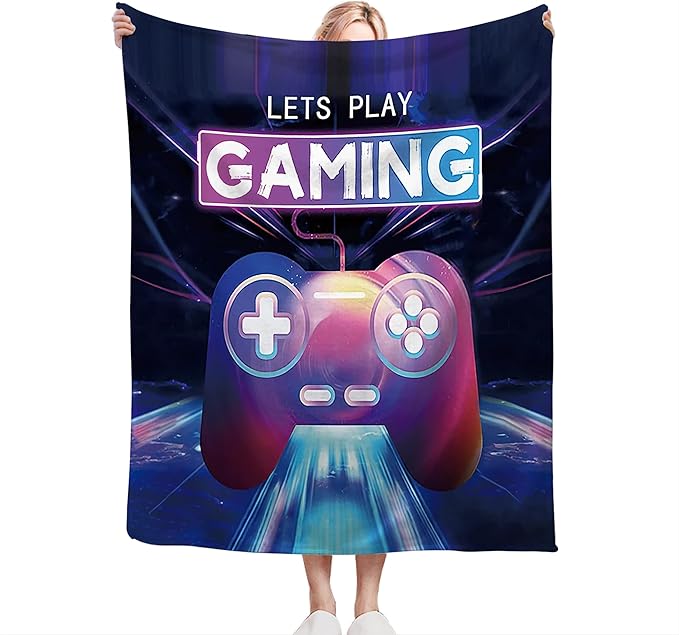 Game Blanket Game Gifts for Girls Boys Woman Kids Play Game Lover Throw Blankets Soft Blanket Warm Fleece Flannel Plush Blankets for Bed Sofa Couch 50"x60"