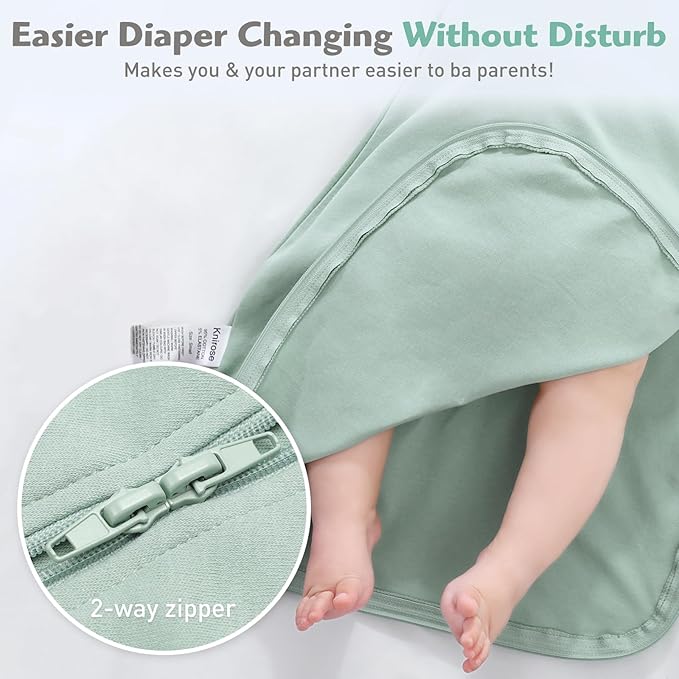 Newborns Baby Transitional Swaddle Sack Arms Up Length Sleeves Mitten Cuffs 2 Pack 0-3 Months, Wearable Sleeping Bag Swaddling Blanket for Boys Girls, Cotton Sleep Sacks Snug Fit Calms Startle Reflex