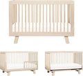 Babyletto Hudson 3-in-1 Convertible Baby Crib - GREENGUARD Gold Certified - Convertible Crib to Toddler Bed and Daybed - Baby Bed with 4 Adjustable Heights - Wooden Crib - Washed Natural