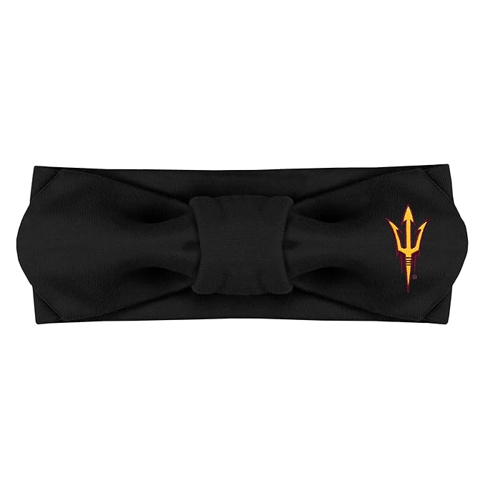 Creative Knitwear Arizona State Sun Devils Infant Girls Black Solid Hair Knot Headband Embroidered Logo - Size Newborn - 4T