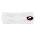 Creative Knitwear Georgia Bulldogs Infant Girls White Solid Hair Knot Headband Embroidered Logo - Size Newborn - 4T
