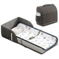 Portable Baby Diaper Changing Pad Foam Contoured Changing Table Pad with Soft Non-Slip Cover and Headrest Waterproof Diaper Bag for Dresser, Changing Table Topper Travel Outdoor