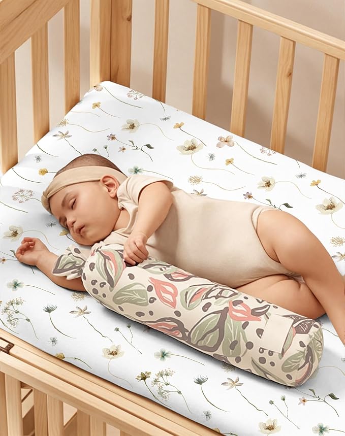 Crib Sheets for Boys and Girls, 2 Pack Fitted Baby Sheets for Standard Toddler Mattress 28" x 52", Soft Breathable Jersey Knit Baby Bedding (Butterfly Garden)