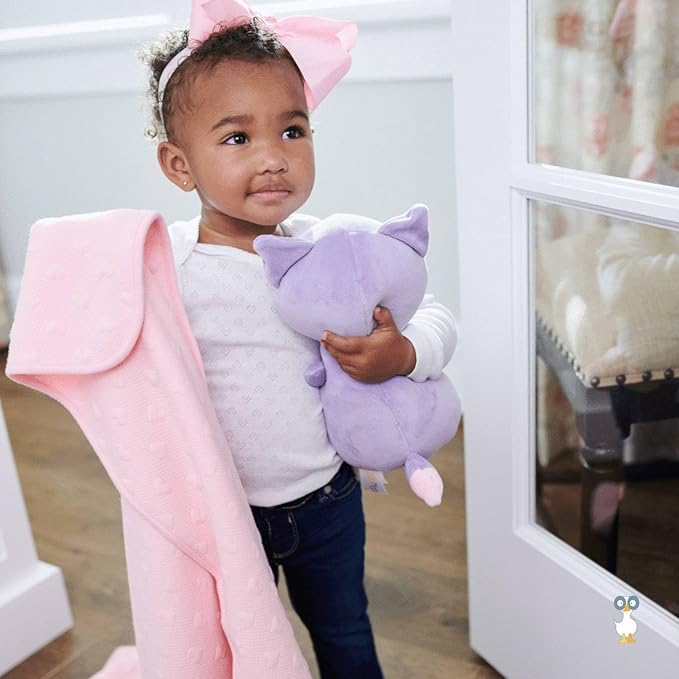 GooseWaddle Luxury Knit Baby Blanket (30”x40”), Premium Comfort from Ultra Soft Fabrics That Get Softer with Use, Perfect for Any Infant Nursery, Machine Washable 100% Polyester (Pink)