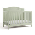 Graco Paris 4-in-1 Convertible Crib - GREENGUARD Gold Certified, Converts to Toddler Bed, Daybed and Full Bed, Fits Standard Crib Mattress, Adjustable Mattress Base, Sage