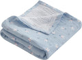 NTBAY 2 Layer Muslin Cotton Baby Swaddle Blanket, 30x40 Soft and Breathable Receiving for Newborns and Infants, Perfect for Crib, Stroller, Travel, Lightweight Nursery Blanket, Cloudy Bunny