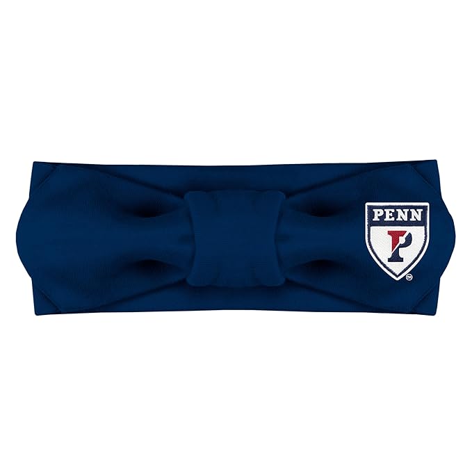 Creative Knitwear Pennsylvania Quakers Infant Girls Navy Solid Hair Knot Headband Embroidered Logo - Size Newborn - 4T