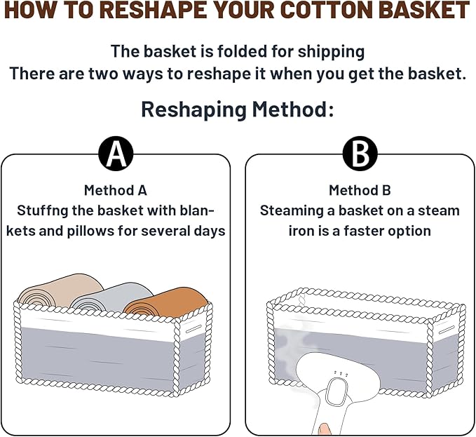 Large Shallow Organizing Baskets 15x11x5.1 Inches - Rope Woven Storage Bins for Bathroom, Shelves, Cube Closet, Mixed Grey 3 Packs