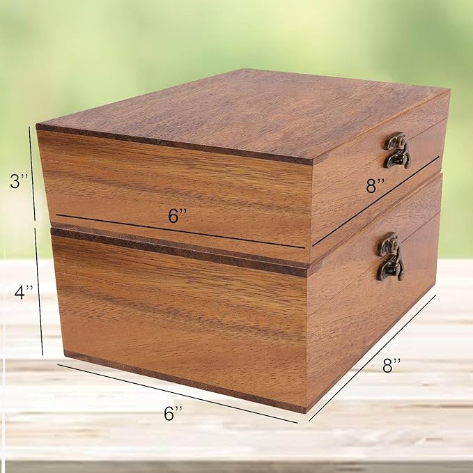 Personalized Funny Christmas Eve Wooden Box, Pine/Walnut Christmas Keepsake Box for Kids, Custom Decorative Boxes Christma Gifts，6 Designs with Santa Reindeer, 10*8*3.5 in for Pine Boxes
