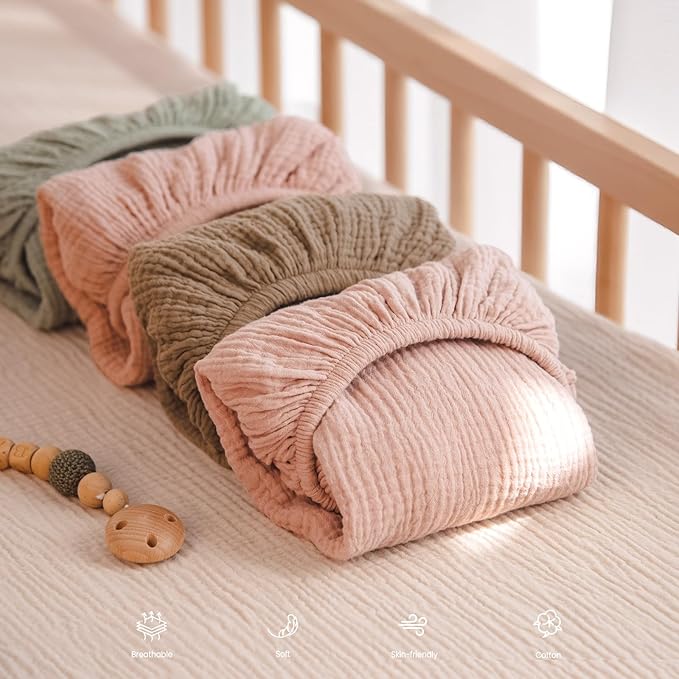 lulumoon Muslin Changing Pad Covers: Baby Cotton Changing Table Covers - Soft Changing Pad Sheets for Boys Girls