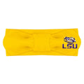 Creative Knitwear LSU Tigers Infant Girls Gold Solid Hair Knot Headband Embroidered Logo - Size Newborn - 4T
