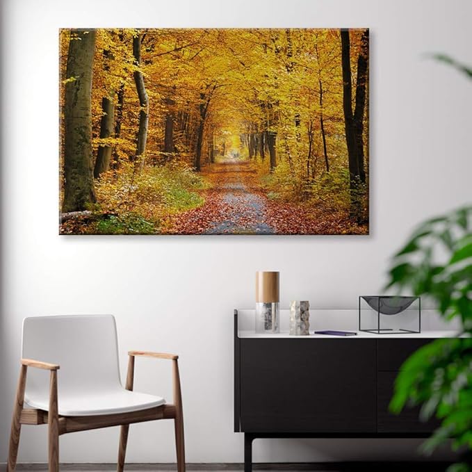 SIGNWIN Canvas Wall Art Sunshine in The Forest Canvas Prints Home Artwork Decoration for Living Room,Bedroom - 16x24 inches