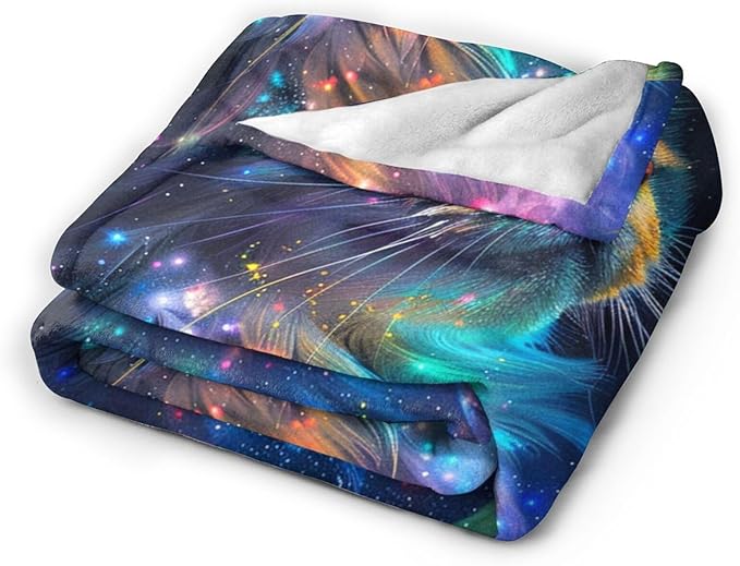 Tijuboni Cat Throw Blanket Cat Gifts for Girls Boys Women Men Kids Adults Soft Flannel Fleece Blanket for Couch Sofa Bed Home Decor 40"x50"