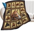 Tijuboni Racing Horses Throw Blanket Horse Gifts for Girls Boys Women Men Kids Adults Soft Flannel Fleece Blanket for Couch Sofa Bed Home Decor 60"x80"