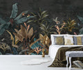 Dark Jungle Wallpaper Peel and Stick Tropical Plant Leaves Self Adhesive Mural for Living Room Bedroom 157"x108"