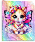 Cat Blanket for Girls, Throw Gift for Toddler Kids Daughter Cat Lovers 40x50 Inches Soft Warm Lightweight Throw Blankets for Sofa Couch Bed Trip