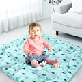 SPRINGSPIRIT Portable Baby Play Mats for Floor, Thicken Foldable Baby Playmat, Non-Slip & Washable Playpen Mat, 43" X 43", Dinosaur