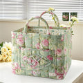 Boho Fabric Storage Basket, Collapsible Floral Laundry Nursery Hamper, Portable Folding Organizer Bin for Home Office Picnic Clothes Toys Books Sundries Storage (Floral 6)
