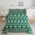 Feelyou Christmas Bedding Set for Kids Boys Girls Toddler Size Xmas Deer Elk Decor Comforter Set Ultra Soft Xmas Snowflake Comforter Winter Duvet Quilt Bedroom Decor Christmas Decor Quilt