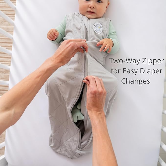 Dreamland Baby Lightweight Bamboo Viscose Sleep Sack (6-12 Months). 1.0 TOG Ultra Soft Blanket w/ 2-Way Zipper. 95% Viscose, 5% Spandex (Mauve). Mom-Owned US Business, Premium Materials