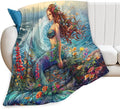Tijuboni Mermaid Throw Blanket Mermaid Gifts for Girls Women Boys Men Kids Adults Soft Flannel Fleece Blanket for Couch Sofa Bed Home Decor 50"x60"