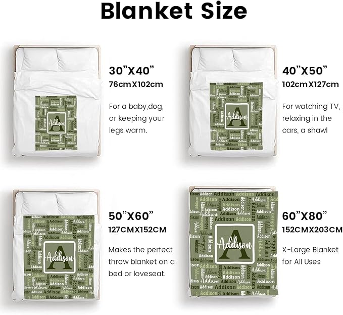 Dr.TOUGH Name Blanket Personalized Blanket for Adult Kids Flannel Customized Personalized Blankets and Throws