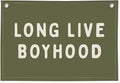 Long Live Boyhood Banner, Boy Nursery Decor, Canvas Banner Wall Hanging Flag Decor for Nursery Playroom Toddler Room, Boys Kids Room (Green)
