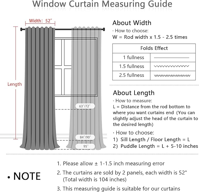 MYSKY HOME 100% Blackout Plaid Farmhouse Linen Curtains 84 Inch Long 2 Panels Set for Living Room Double Layer Windowpane Drapes Thermal Insulated Privacy Protection Rod Pocket Back Tab, 52" W, Black