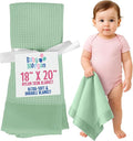 Thermal Waffle Knit Baby Blanket - Soft Breathable Mini Blanket for Newborns and Infants - Toddler Blankey for Strollers, Travel, Naptime, Nursery and More - 18" x 20" (Mint, Nylon Trim)