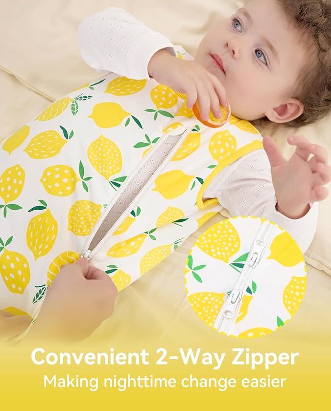 Rayon Made from Bamboo Viscose Sleep Sack 0-36 Months 1.0 Tog for Toddler and Baby sleepers 2-Way Zipper Newborn Sleep Sacks