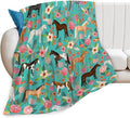 Tijuboni Horse Throw Blanket Horse Gifts for Girls Boys Women Men Kids Adults Soft Flannel Fleece Blanket for Couch Sofa Bed Home Decor 60"x80"