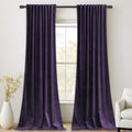 StangH Velvet Curtains for Bedroom, Purple Orchid Velvet Drapes 52x96 Inch with Rod Pocket Back Tab, Room Darkening Thermal Insulated Window Treatment for Living Room, 2 Panels