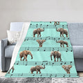 Elephant Blanket Musical Notes Decor Throw Blanket Super Soft Flannel Lightweight Fluffy Plush Fuzzy Fleece Blanket Gifts for Girl Woman Boys Kids Adults Man for Bed Sofa 60"X80"
