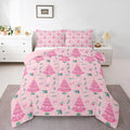 Feelyou Christmas Tree Comforter Set All Season Merry Christmas Bedding Set with 2 Pillow Cases Happy New Year Microfiber Kids Full Bedclothes Xmas Bedroom Decor Duvet Quilt Soft Lightweight