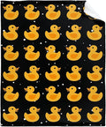 Thuswarm Cute Snowflake and Duck Flannel Blanket for Autumn Winter Gifts Warm Cozy Soft Funny Print Throw for Bed Couch Sofa 80”×60” Large for Adult