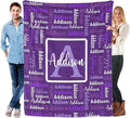 Dr.TOUGH Name Blanket Personalized Blanket for Adult Kids Flannel Customized Personalized Blankets and Throws
