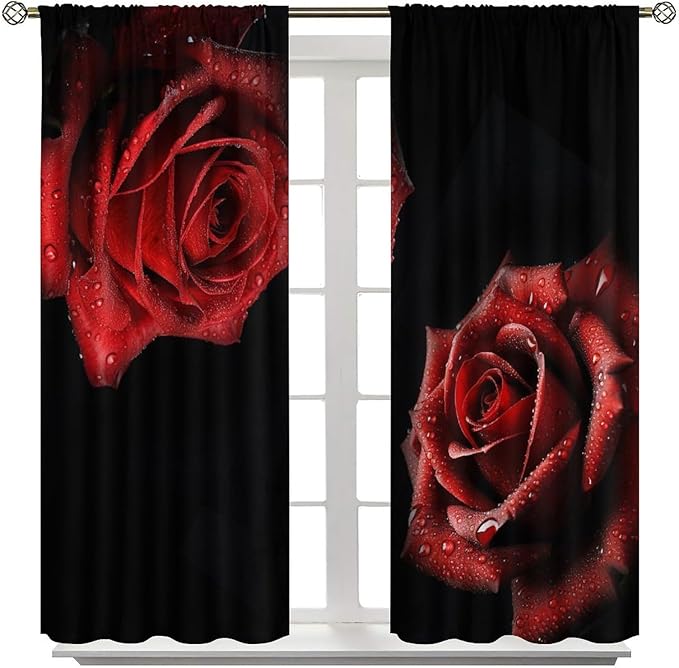 YCness Forest Animal Curtains, Watercolor Wild Animal Bear Fox Deer Kids Window Treatments for Living Room Bedroom, Green Woodland Tree Kids Drapes 2 Panel Sets,52x84 Inch