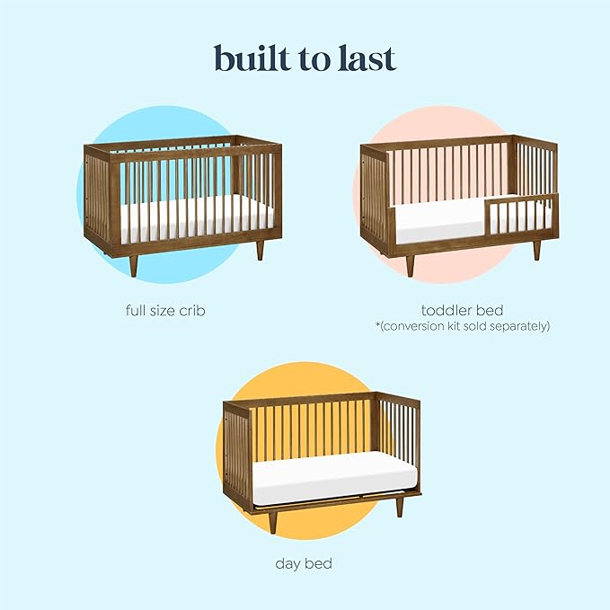 DaVinci Marley 3-in-1 Convertible Crib in Walnut, Greenguard Gold and FSC® Certified