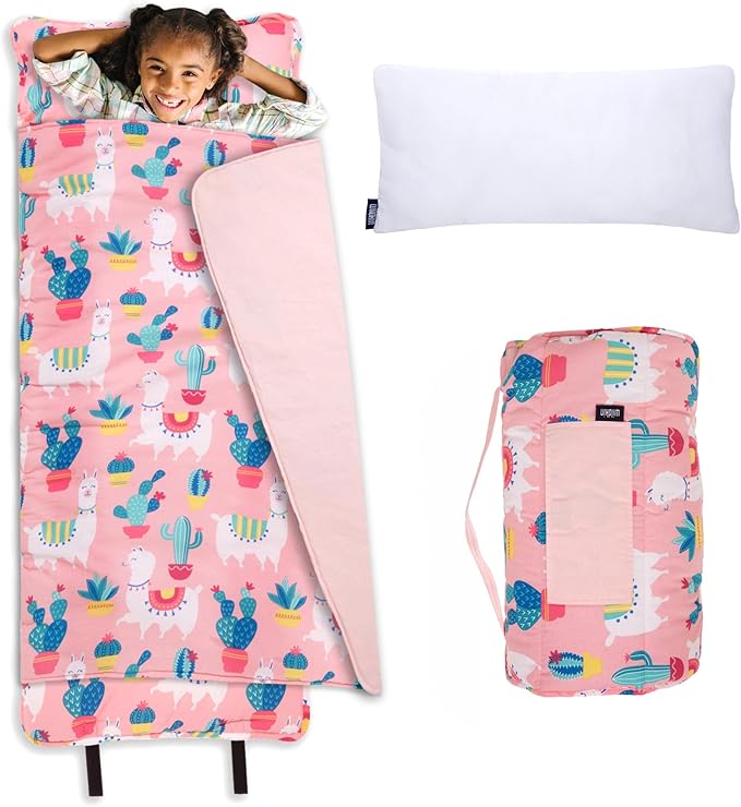 Wildkin Kids Original Nap Mat – Cozy Kids Sleep Mat with Pillow, ideal for School & Travel