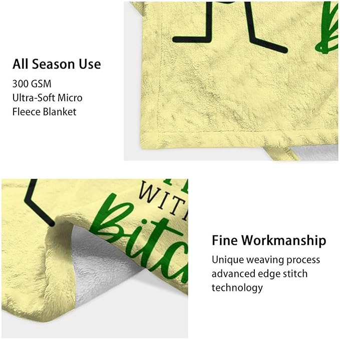 Pickle Throw Blanket for Kids - 40x50 Inches Crib Size - Soft Fluffy Cozy Blankets Gift - Beige Novelty Blanket Throws for Travel, Office