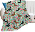 Tijuboni Dachshund Throw Blanket Dog Gifts for Girls Boys Women Men Kids Adults Soft Flannel Fleece Blanket for Couch Sofa Bed Home Decor 60"x80"