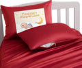 NTBAY Zippered Silk Satin Toddler Pillowcases - 2 Pack Hidden Zipper 13x18 Pillowcases - Luxury and Silky Baby Travel Pillow Covers, Red