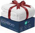 Olive + Crate 100% Viscose derived from Bamboo Winter Comforter - Extra Thicker and Heavier Queen Size - Cooling Blanket, Hypoallergenic & Moisture Wicking Bedding - White Comforter (88" x 90")