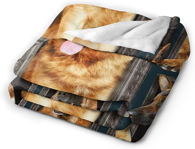 German Shepherd Dog Blanket - Cute Gifts & Decor, Soft Warm Cozy Fleece Throw for Girls, Women, Kids & Adults, 50"x40"