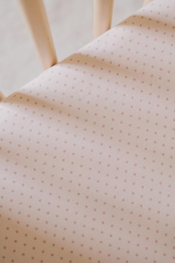 Pehr Crib Sheet, Pin Dot Peony | Breathable Brushed Organic Cotton for Soft Sleep | Snug Fit | Reusable Fabric Bag Packaging | Standard Crib Mattresses up to 52”L x 28”W x 8”H