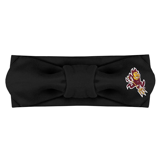 Creative Knitwear Arizona State Sun Devils Infant Girls Black Solid Hair Knot Headband Embroidered Logo - Size Newborn - 4T