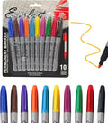 Permanent Marker Set, Fine Point, 10 Pack, Waterproof, Quick Drying, Multicolor Writing Pens for Most Surfaces Permanent Markers