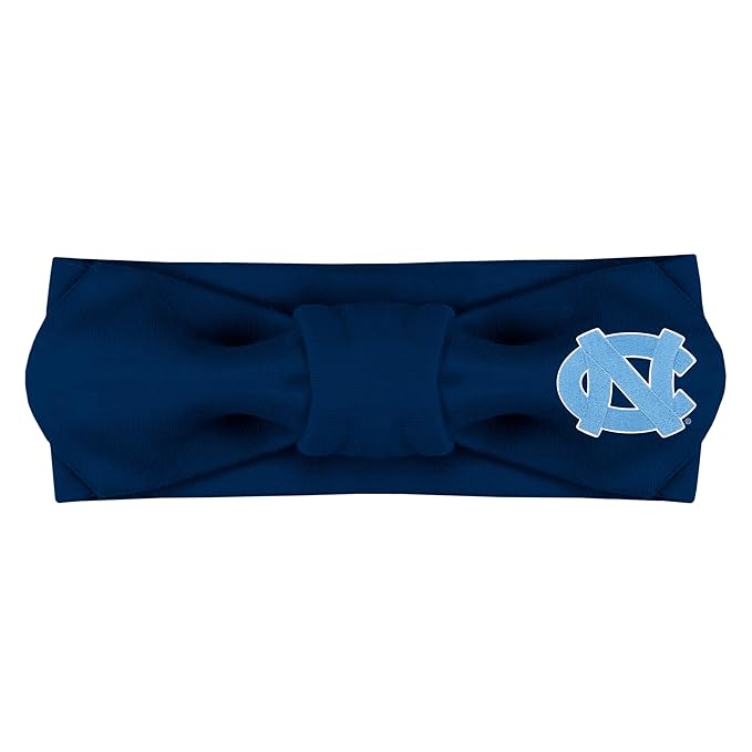 Creative Knitwear North Carolina Tar Heels Infant Girls Navy Solid Hair Knot Headband Embroidered Logo - Size Newborn - 4T