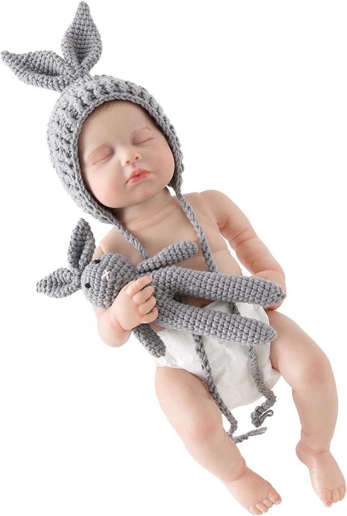 Jastore Infant Newborn Photography Prop Photo Crochet Boys Girls Knit Toy Rabbit Hats